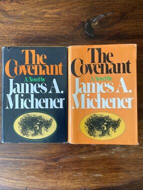 The Covenant by James Michener Two Volume Vintage Hardcover Set w/ dust jackets